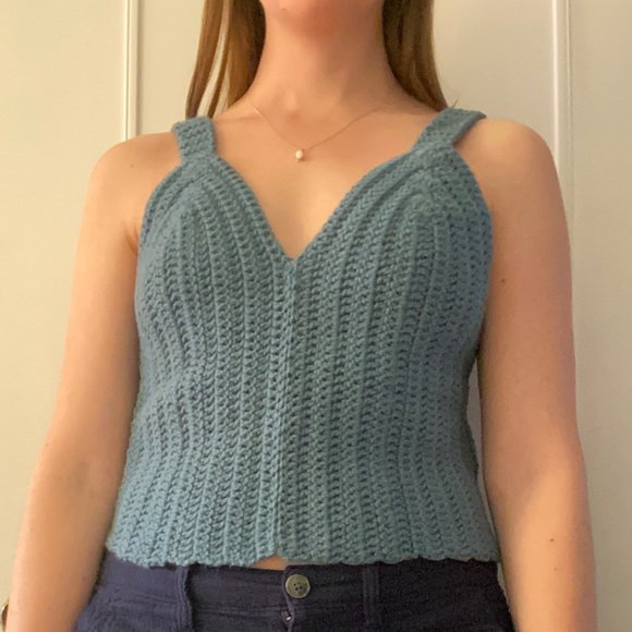 Handmade crocheted tank top - Picture 1 of 7
